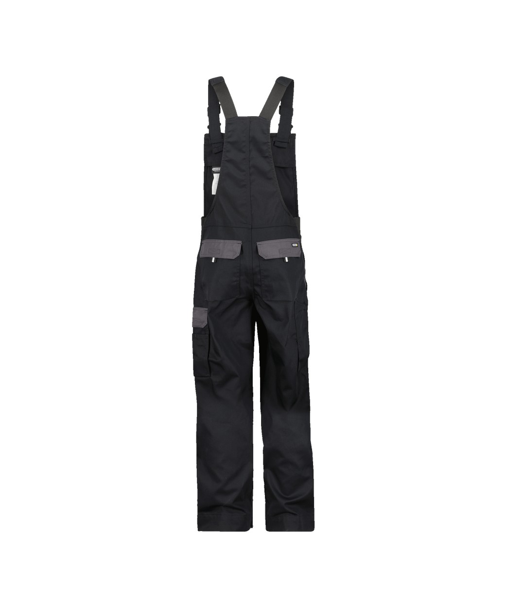 Zweifarbige Arbeitslatzhose "DASSY® Calais" in SCHWARZ/ZEMENTGRAU, Größe 58 - langer Schritt PESCO61