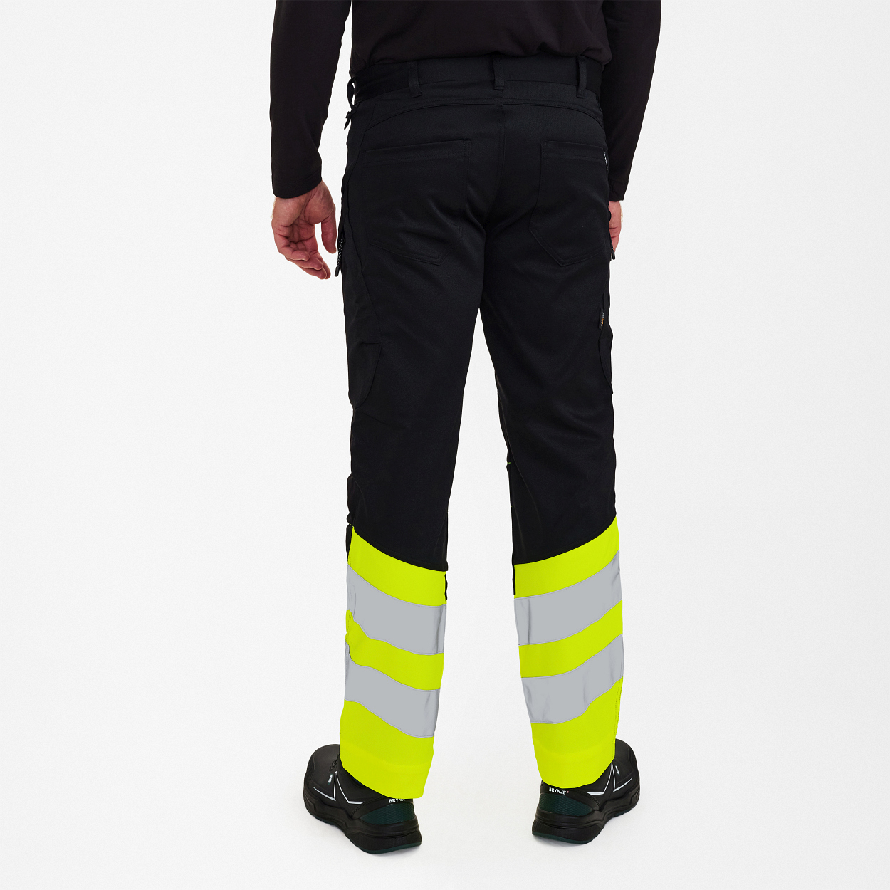 ENGEL Safety Arbeitshose mit 2-Wege-Stretch in Schwarz/Gelb, Größe 26