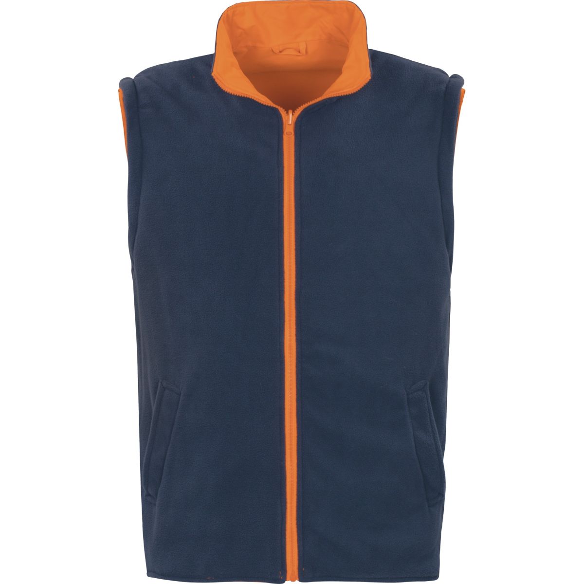 Regen- Warnschutz-Kontrast-Parka leuchtorange-marine von Vizwell