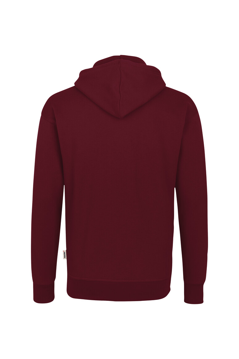 HAKRO 560 Kapuzen-Sweatshirt Bio-Baumwolle GOTS in Weinrot, Größe 6XL