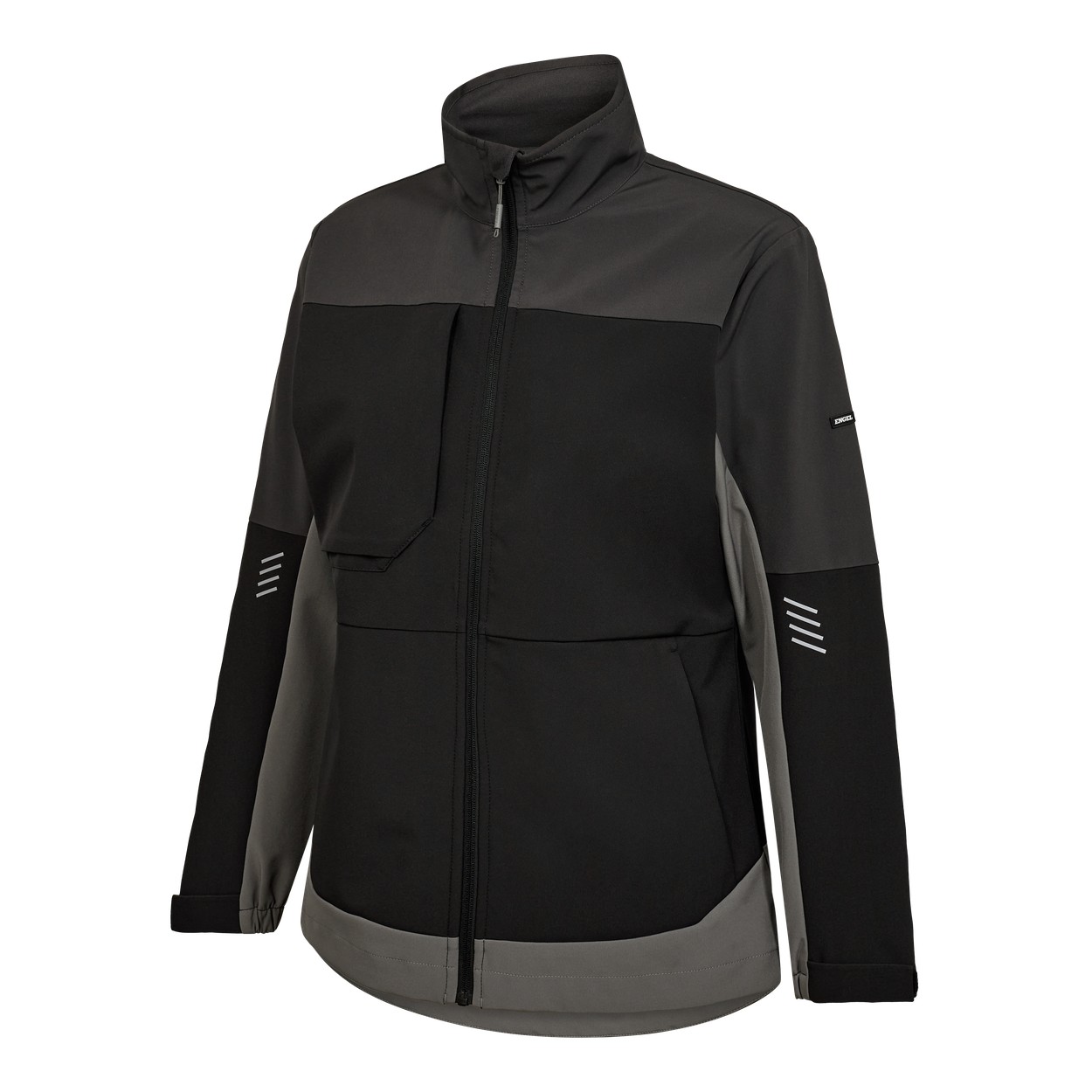 ENGEL Entire Damen Softshelljacke in Schwarz/Anthrazit Grau, Größe 3XL