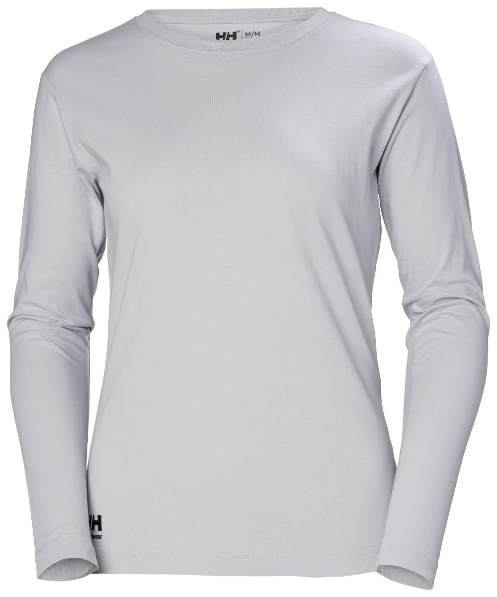Damen Langarmshirt Classic in Grey Fog, Gr. XS von Helly Hansen Workwear Damen Langarmshirt Classic in Grey Fog, Gr. XS von Helly Hansen Workwear