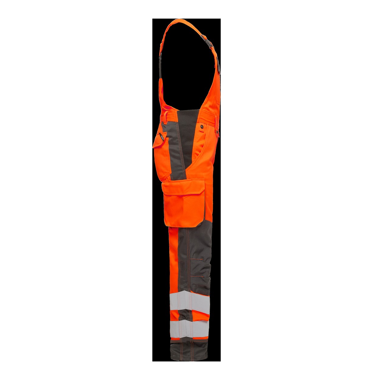 ENGEL Safety Light Damen Latzhose in Orange/Anthrazit Grau, Größe 48