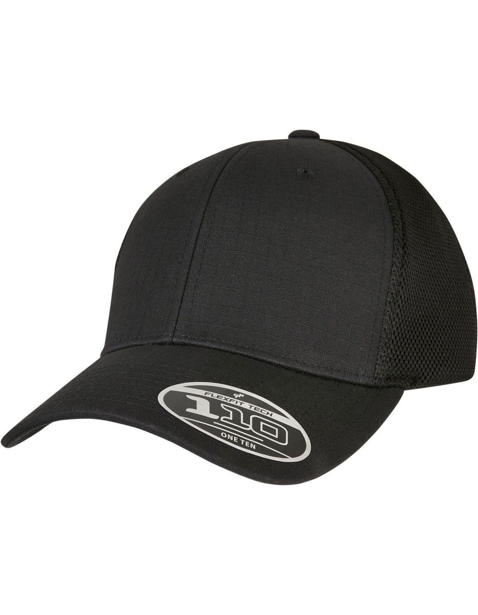 FLEXFIT 110 Ripstop Mesh Cap in Black, Größe One Size