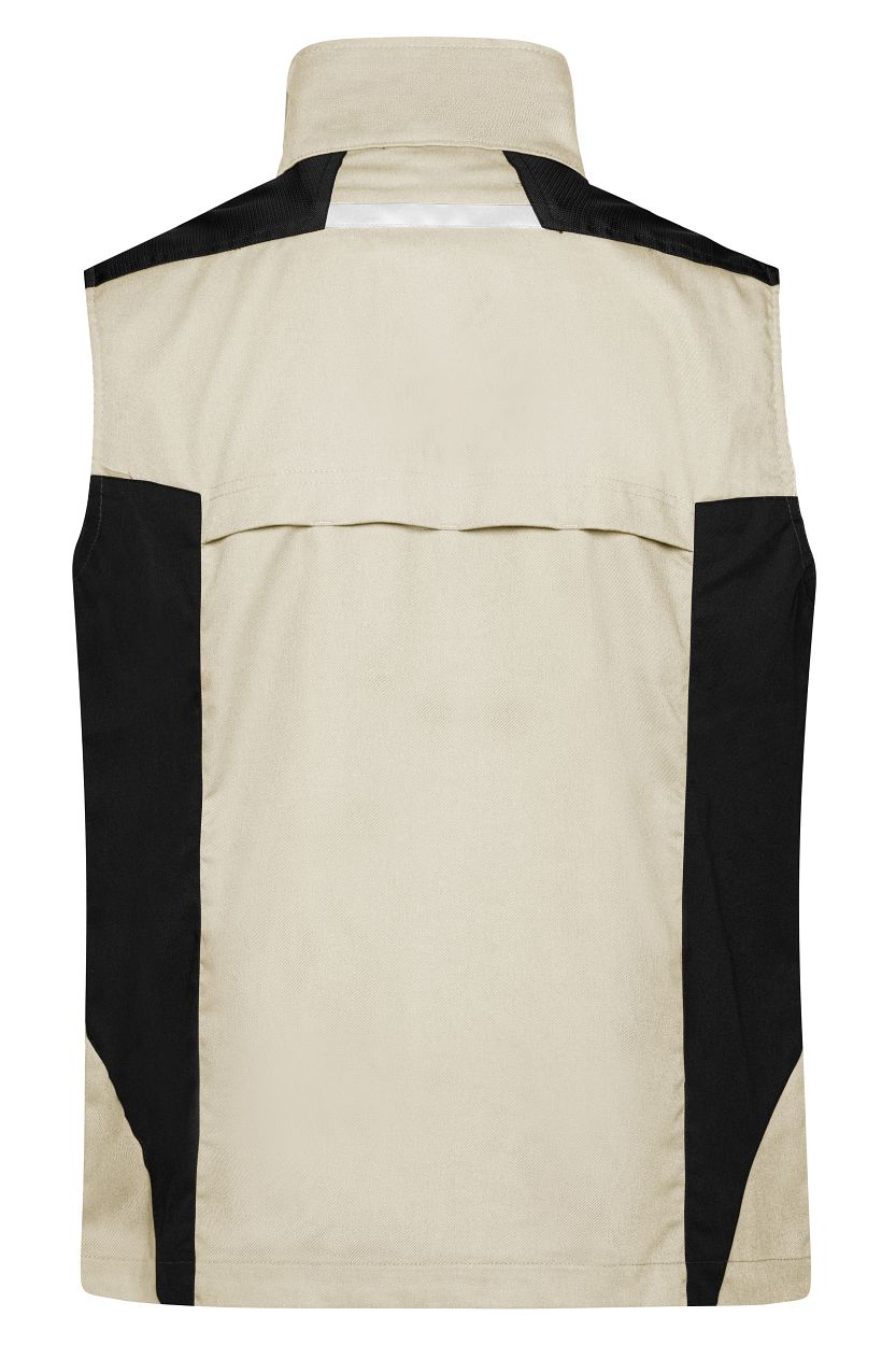 Workwear Vest - STRONG - "JN822" in Stone/Black, Größe 6XL - Daiber
