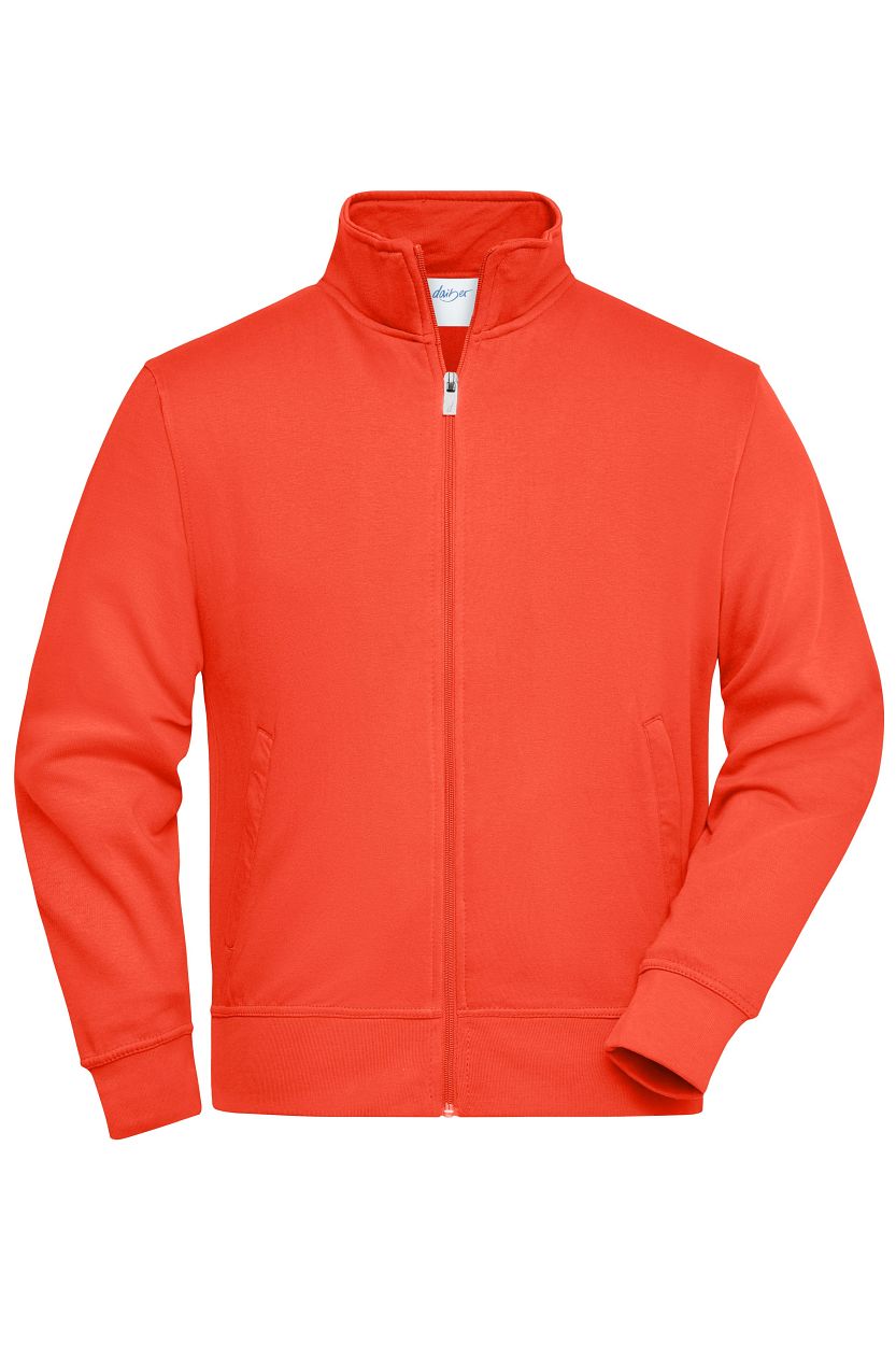 Workwear Sweat Jacket "JN836" in Spicy-Orange, Größe 6XL - Daiber