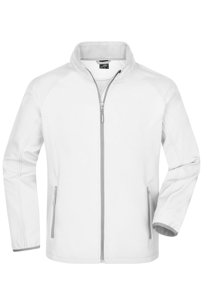 Men's Promo Softshell Jacket "JN1130" in White/White, Größe 3XL - Daiber