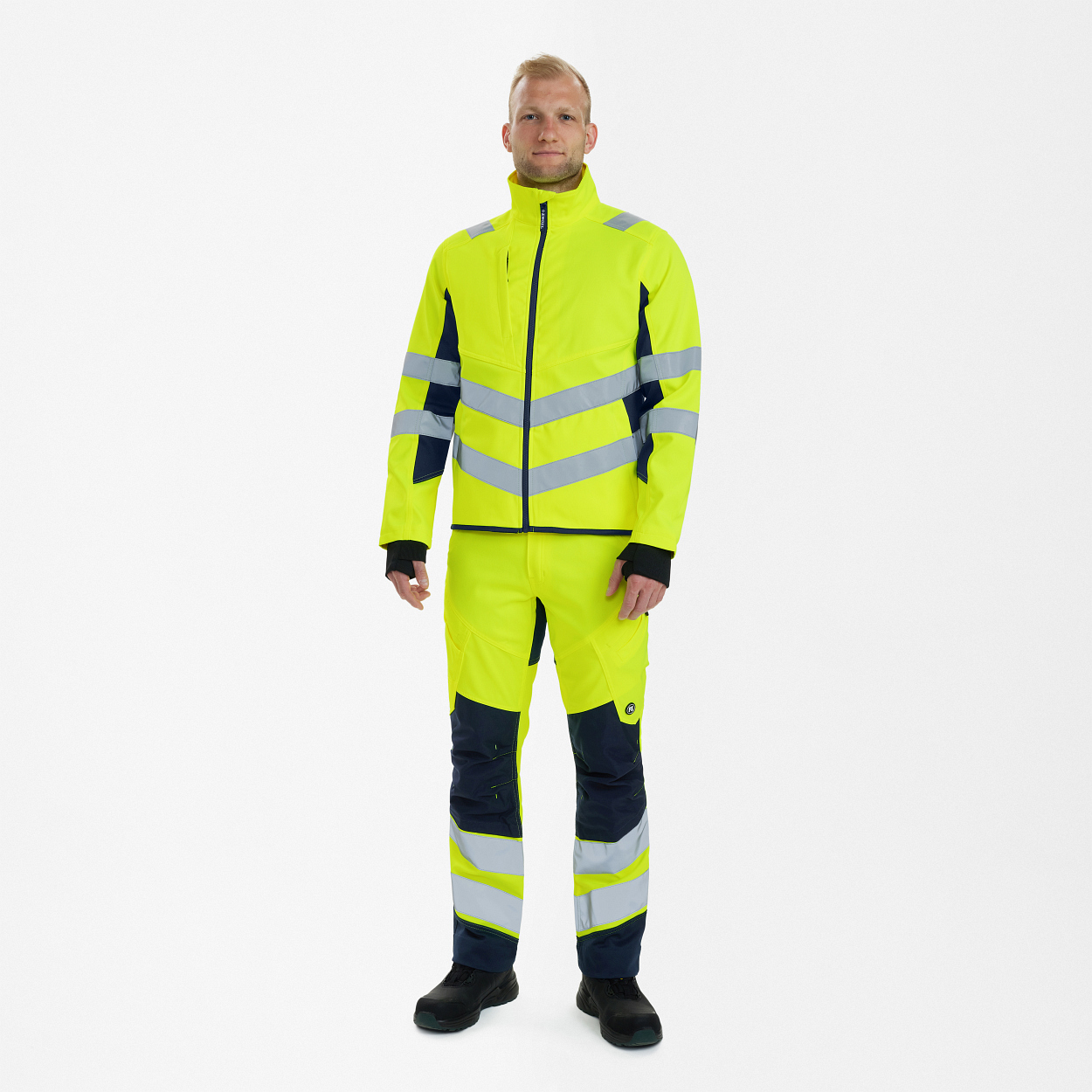ENGEL Safety Arbeitsjacke in Gelb/Blue Ink, Größe XS