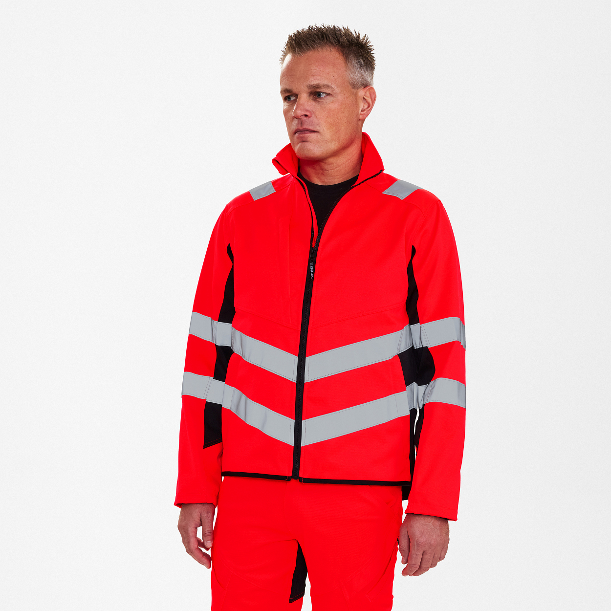 ENGEL Safety Arbeitsjacke in Rot/Schwarz, Größe XS