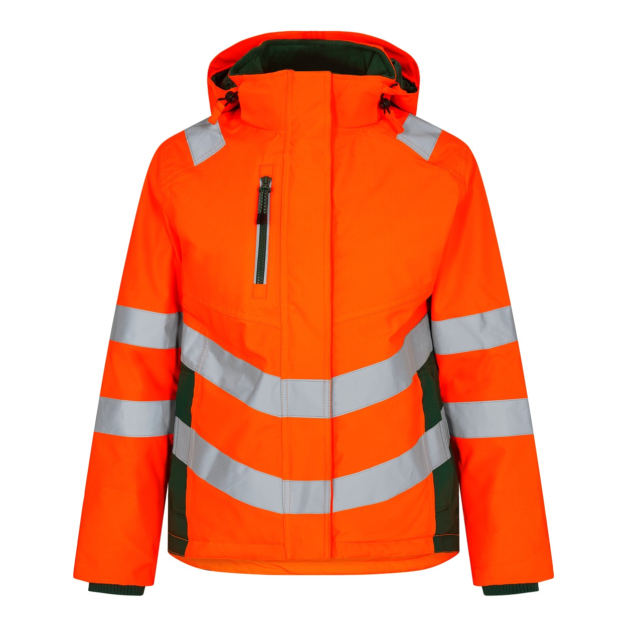 ENGEL Safety Damen Winterjacke in Orange/Grün, Größe XS