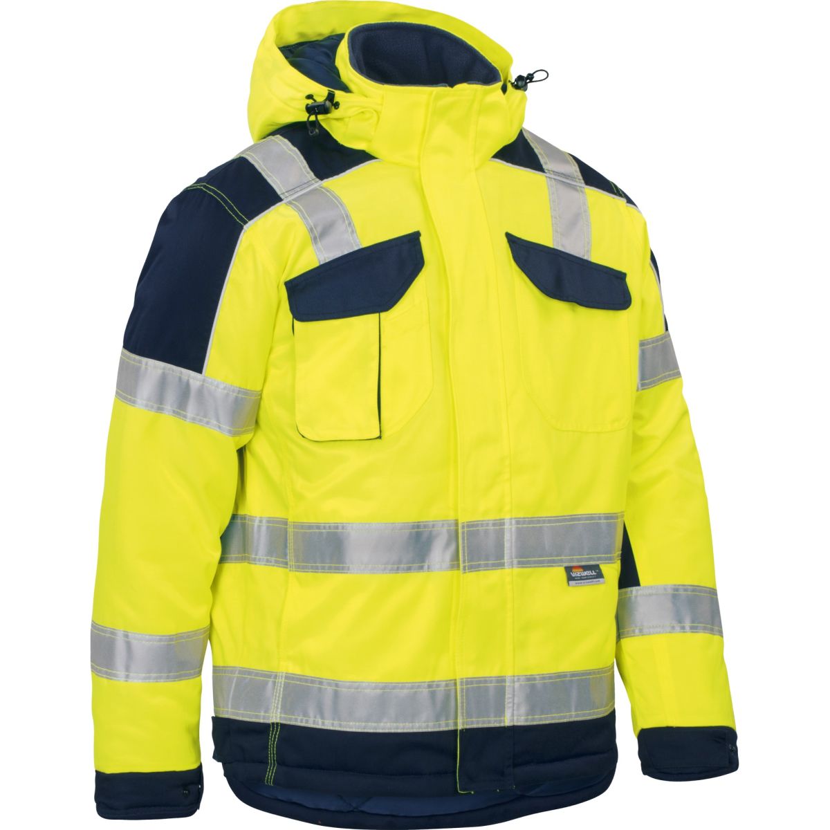 Warnschutz-Kontrast-Jacke leuchtgelb-marine von Vizwell