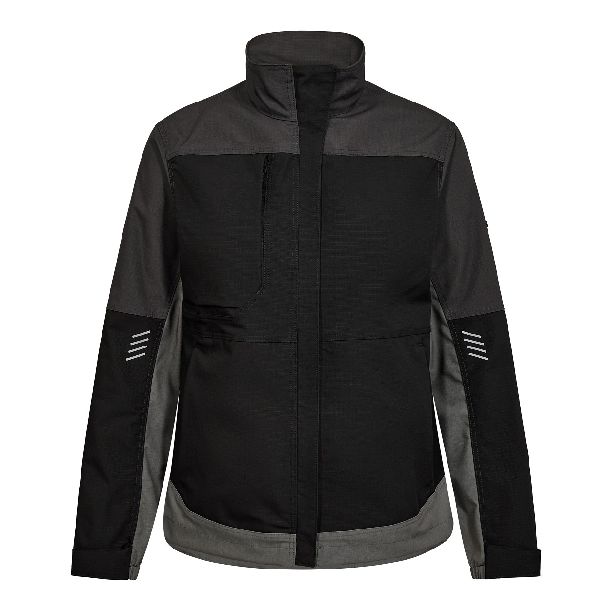 Entire Damen Arbeitsjacke mit Stretch in Schwarz/Anthrazit Grau, Größe XS