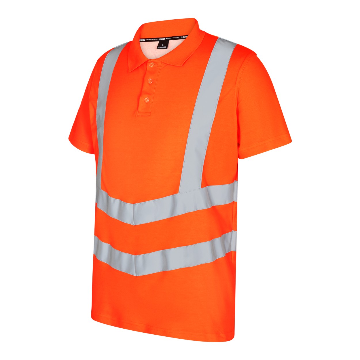 ENGEL Safety Poloshirt in Hi-vis Orange, Größe XS