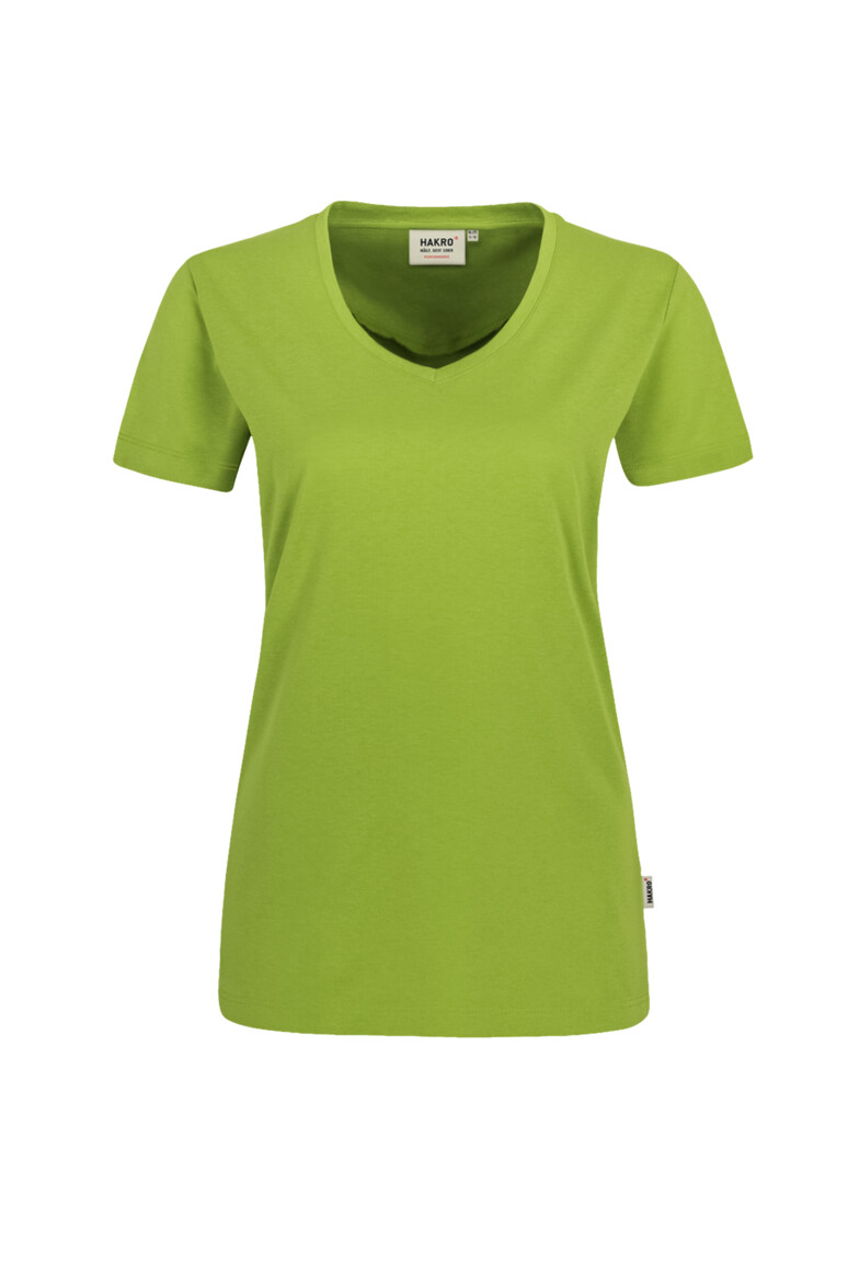 HAKRO 181 Damen V-Shirt MIKRALINAR® in Kiwi, Größe 6XL