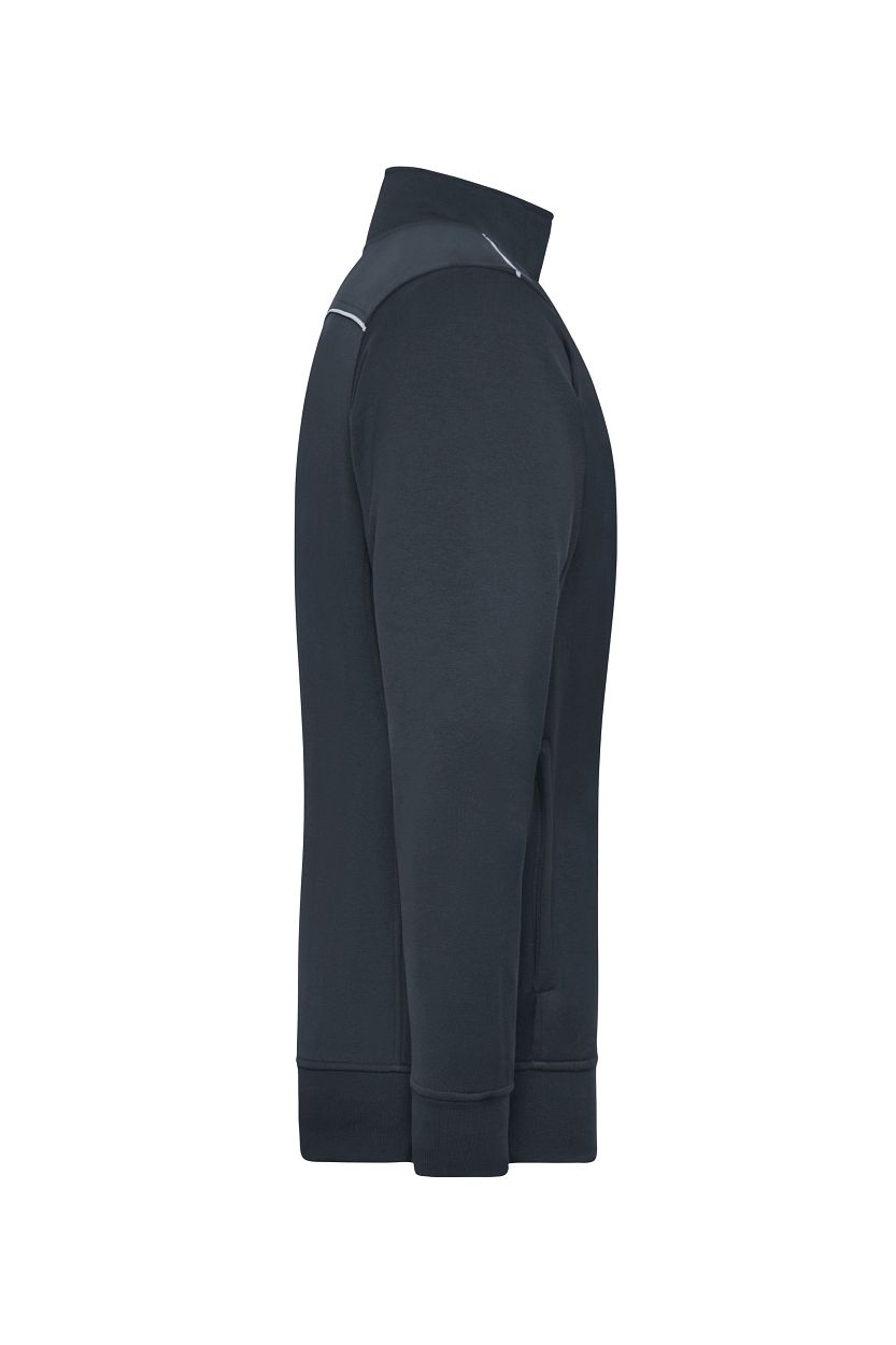 Workwear Sweat Jacket - SOLID - "JN894" in Carbon, Größe 6XL - Daiber