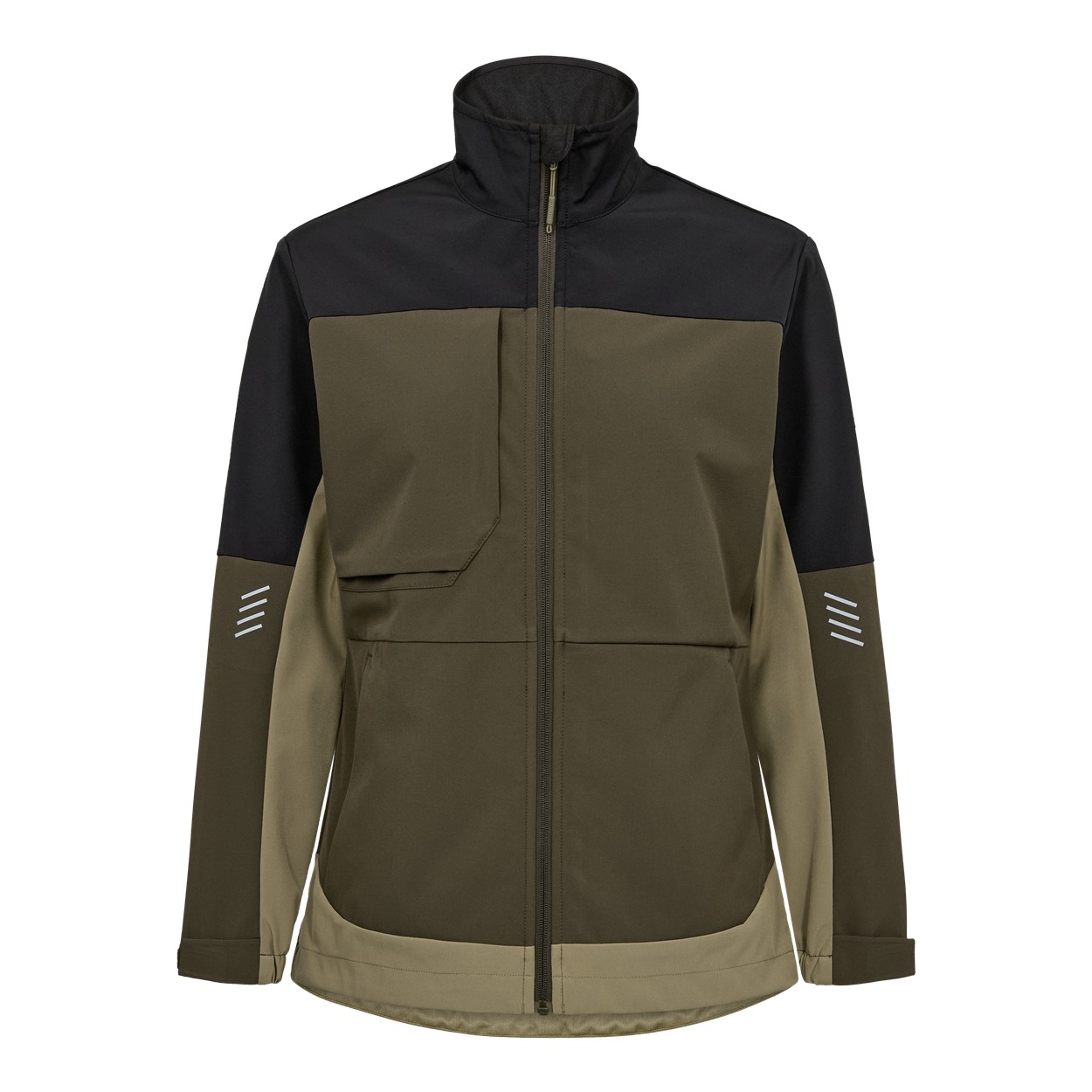 ENGEL Entire Damen Softshelljacke in Forest Green/Schwarz, Größe 3XL