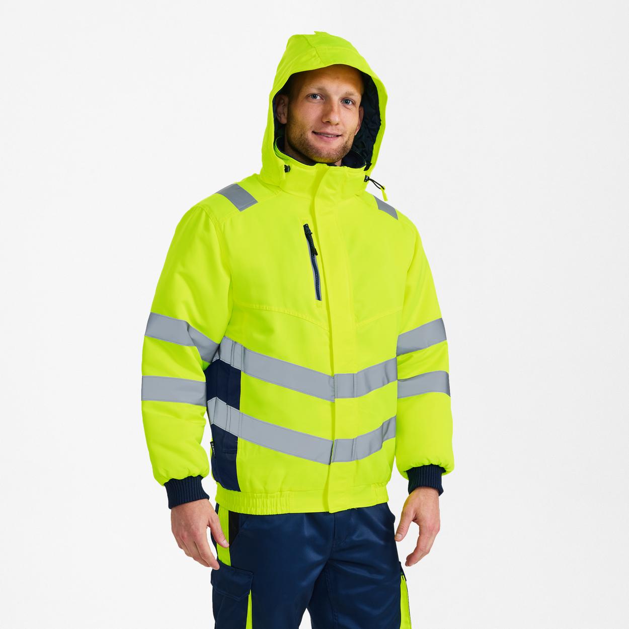 ENGEL Safety Pilotjacke in Gelb/Blue Ink, Größe XS
