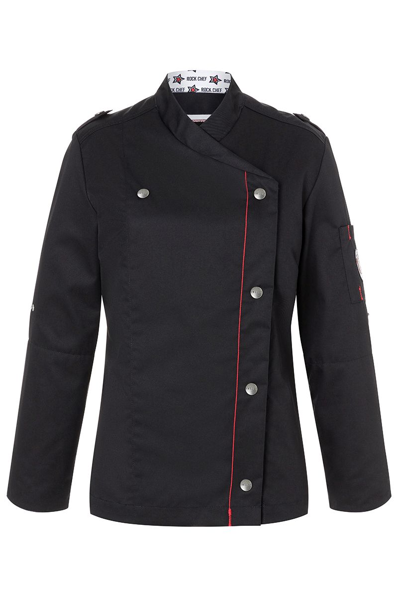 Damenkochjacke ROCK CHEF® Größe 48 in Schwarz von Karlowsky