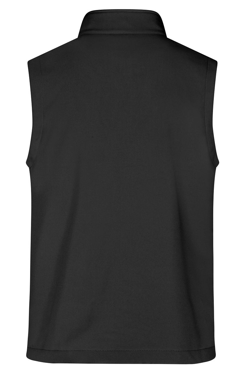 Men's Promo Softshell Vest "JN1128" in Black/Black, Größe 3XL - Daiber