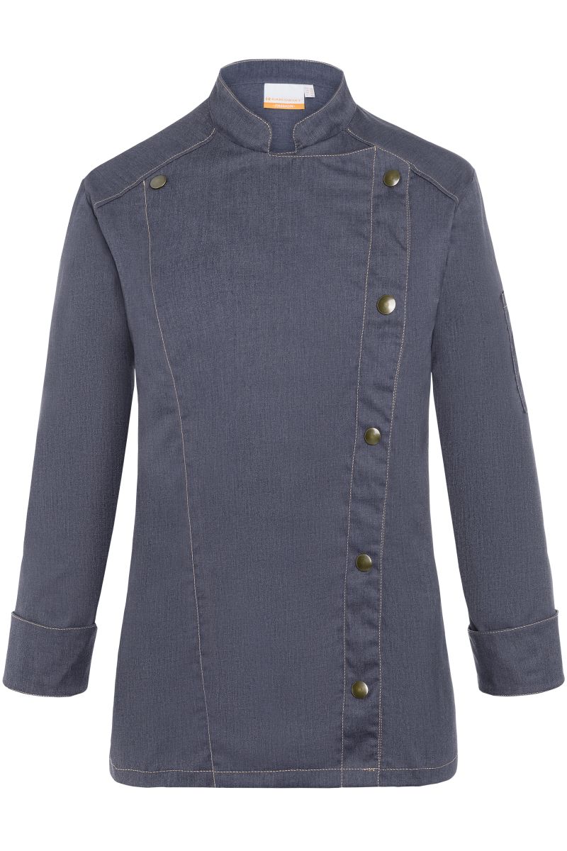 Damenkochjacke Jeans-Style Größe 58 in Vintage black von Karlowsky