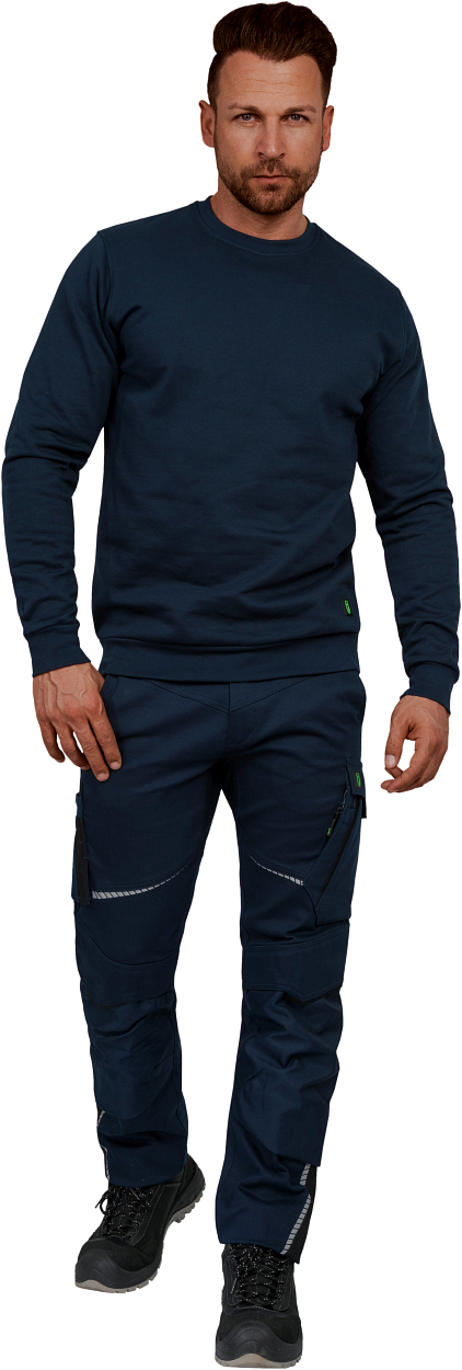 Rundhals-Sweater "Alex" Classic Line Marine LWSR, Gr. 2XL von Leibwächter