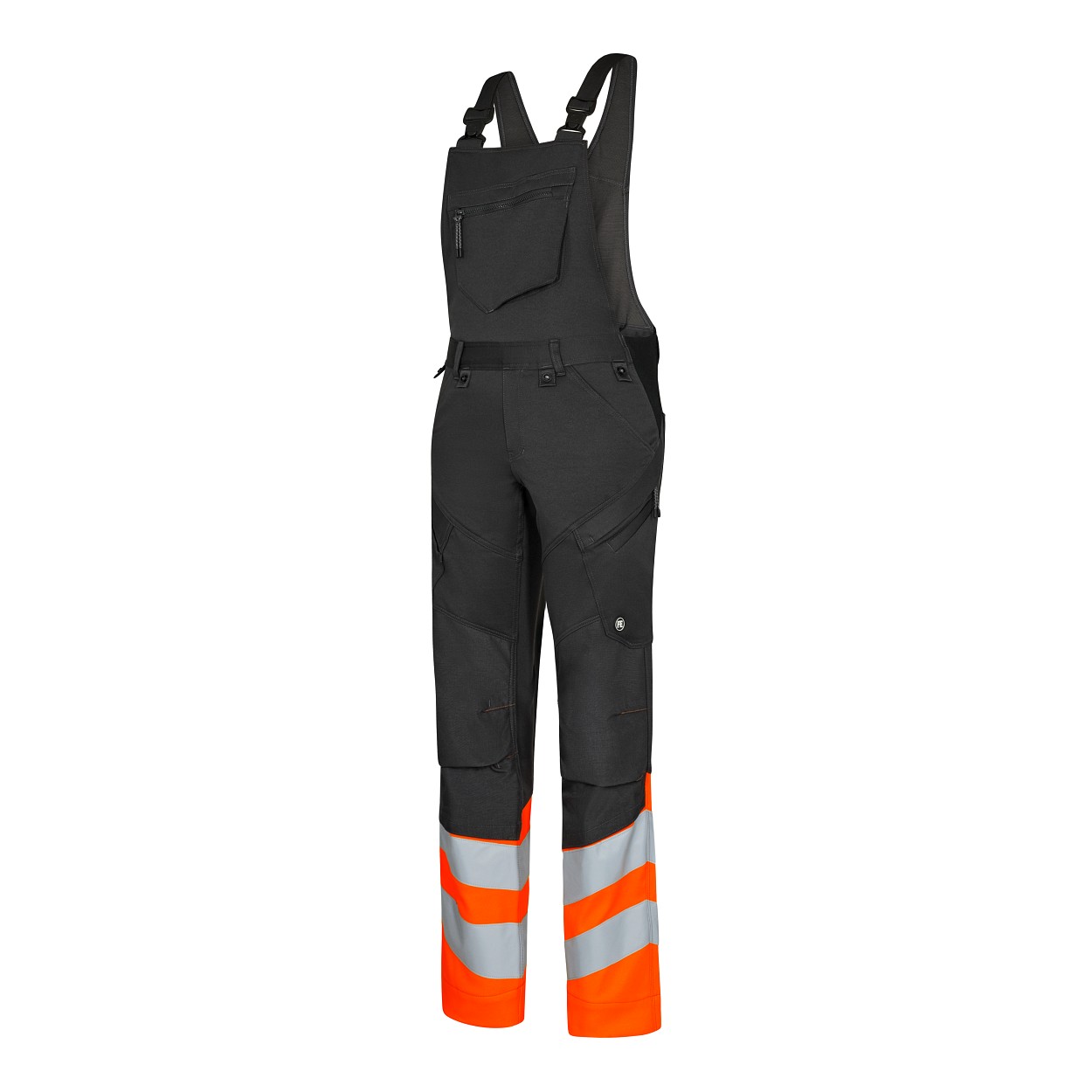 ENGEL Safety Latzhose in Anthrazit Grau/Orange, Größe 26