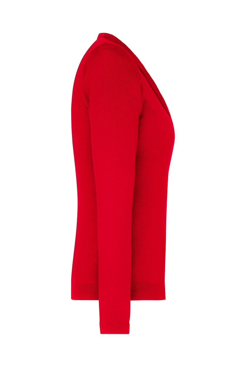 Ladies' V-Neck Cardigan "JN660" in Red, Größe 2XL - Daiber