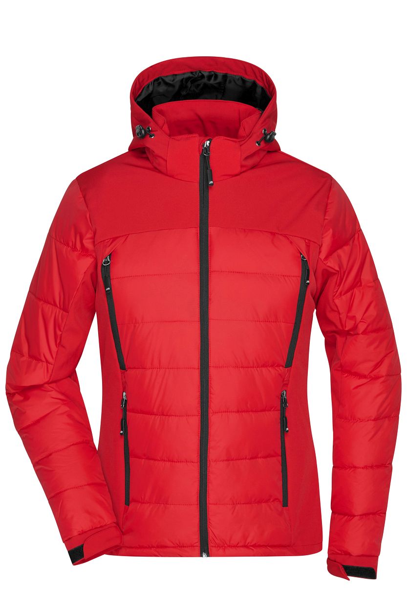Ladies' Outdoor Hybrid Jacket "JN1049" in Red, Größe 2XL - Daiber