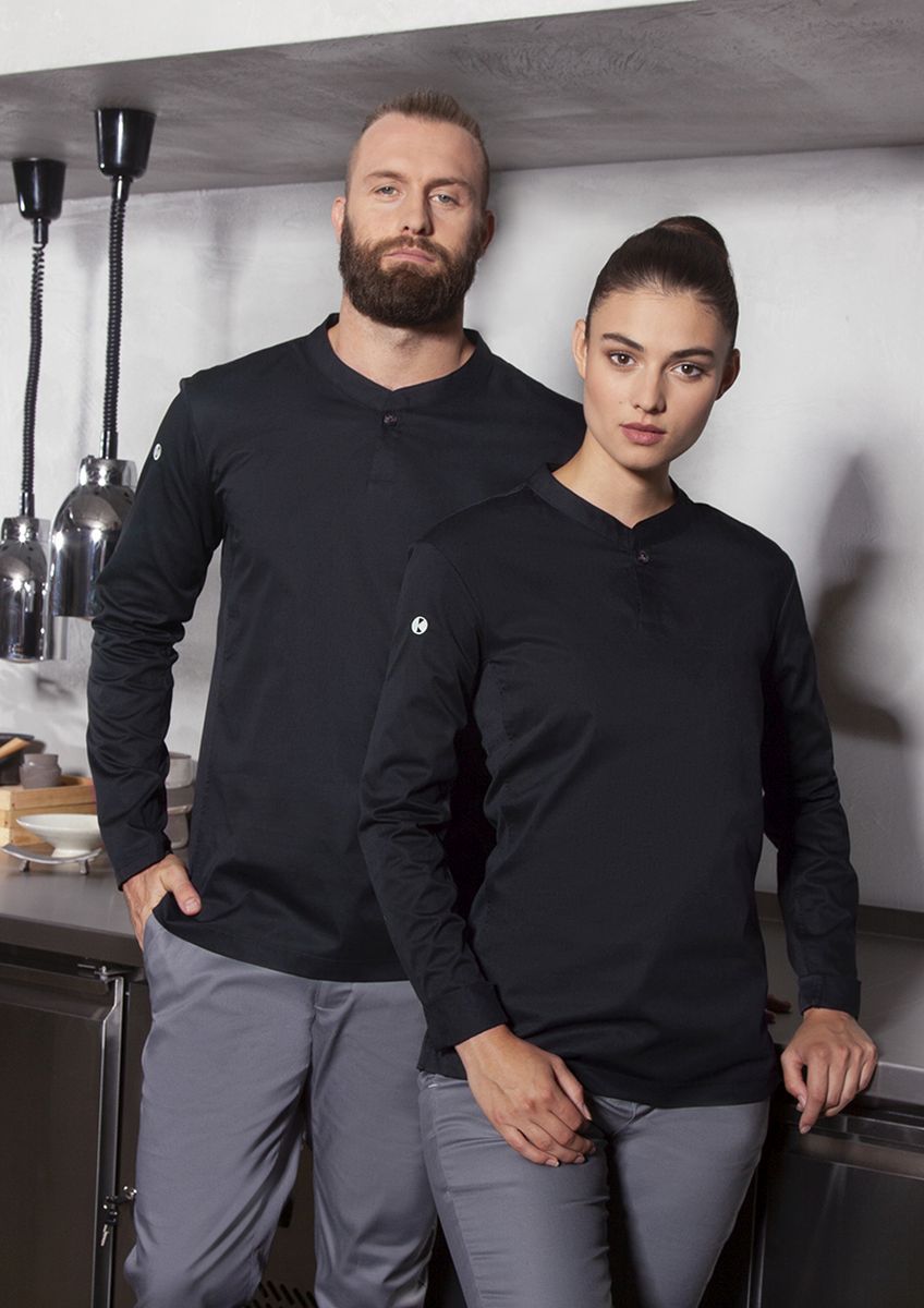 Langarm Arbeitsshirt Performance Größe XS in Schwarz von Karlowsky