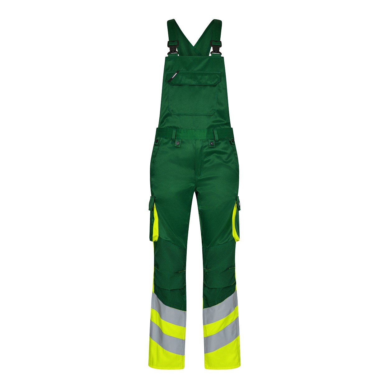 ENGEL Safety Light Latzhose in Green/Hivis yellow, Größe 106