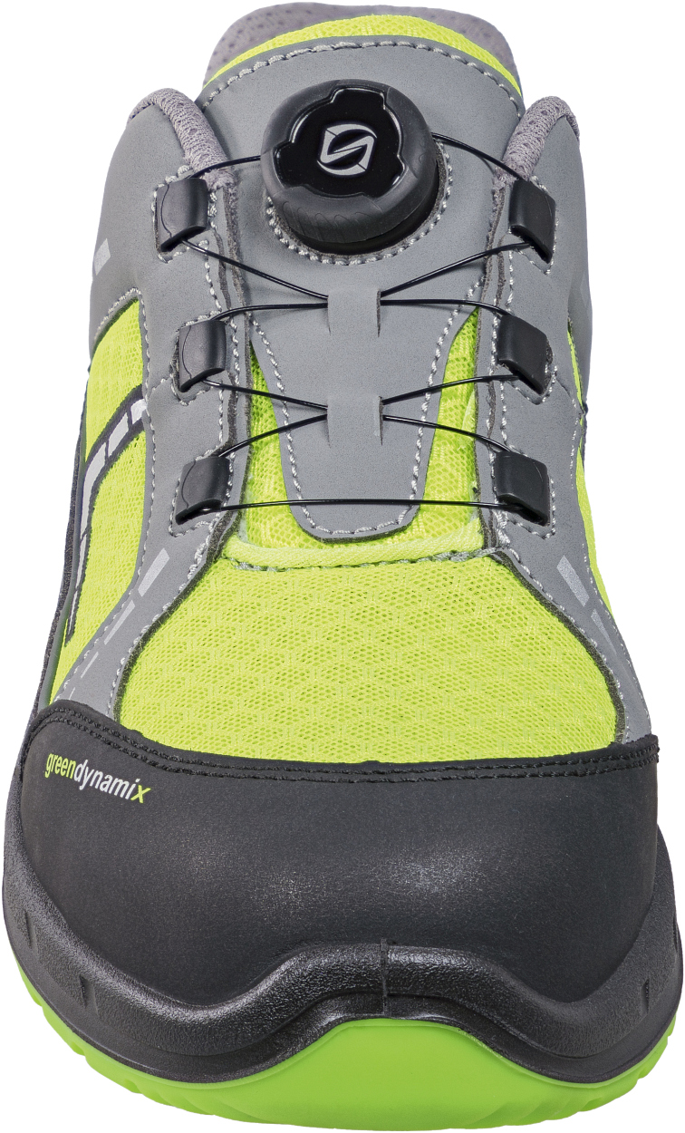 Halbschuh L1295 Basel in Grau/Schwarz/Grün, Gr. 47 von Leibwächter