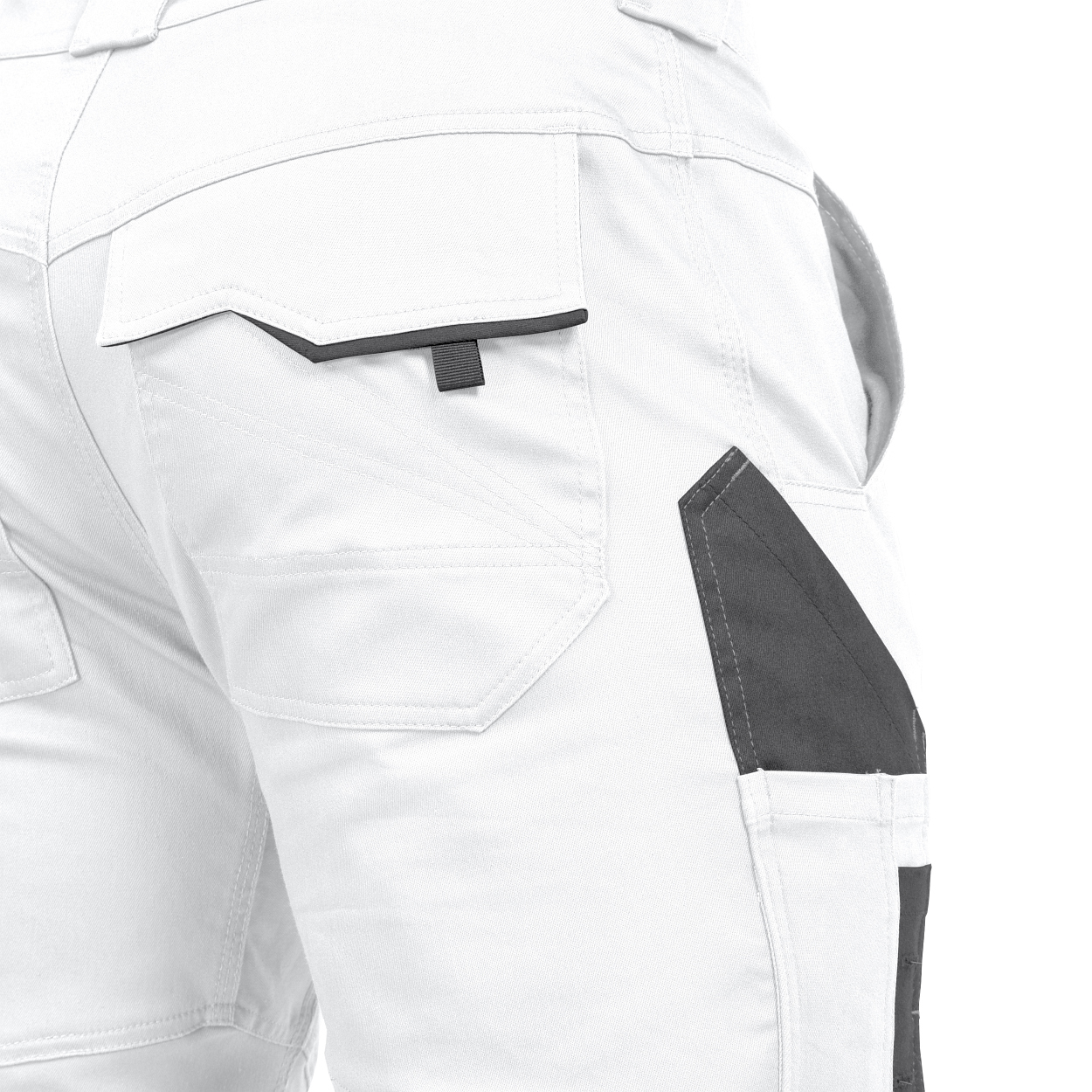 Damen Shorts Flex Line Weiß/Grau FLXDK, Gr. 52 von Leibwächter