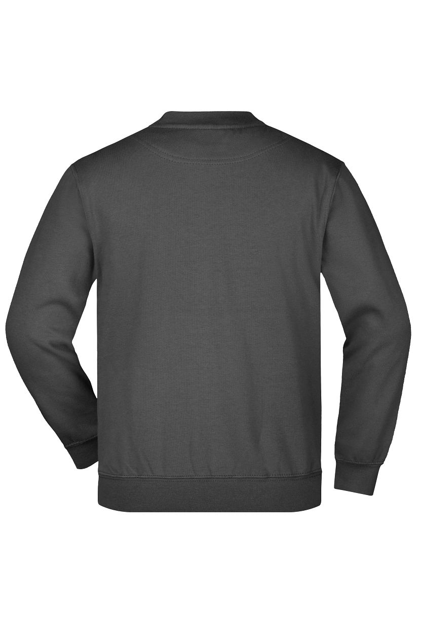 Round-Sweat Heavy Junior "JN040K" in Graphite, Größe 2XL - Daiber