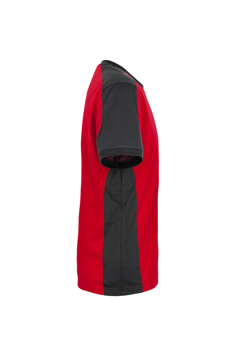 HAKRO 290 T-Shirt Contrast MIKRALINAR® in Rot/Anthrazit, Größe 6XL