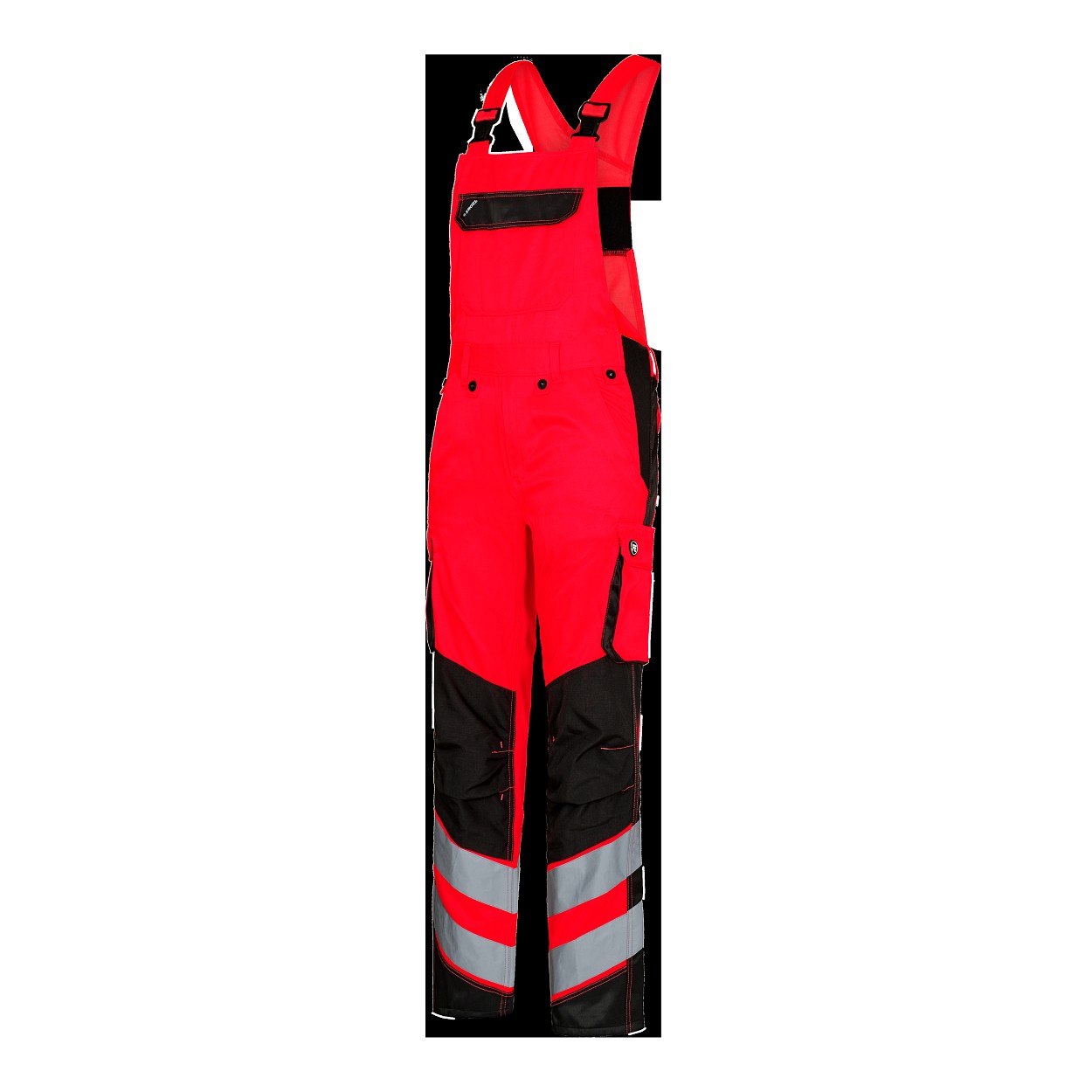 ENGEL Safety Light Latzhose in Rot/Schwarz, Größe 106