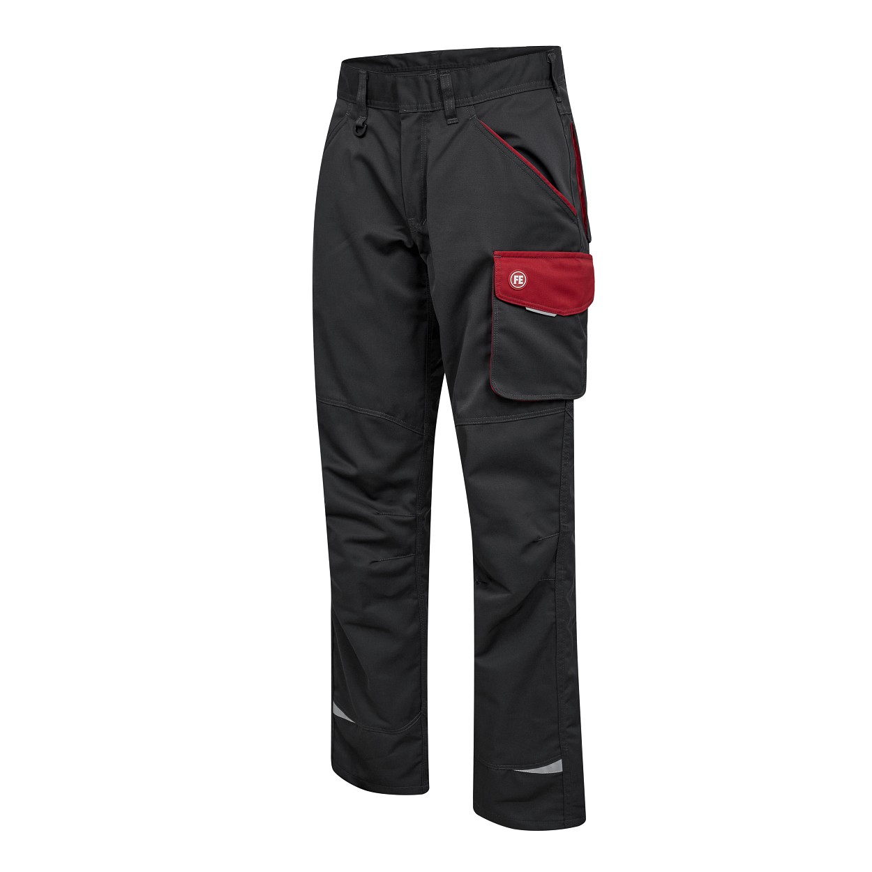 ENGEL Galaxy Light Arbeitshose in Anthrazit Grau/Tomato Red, Größe 106