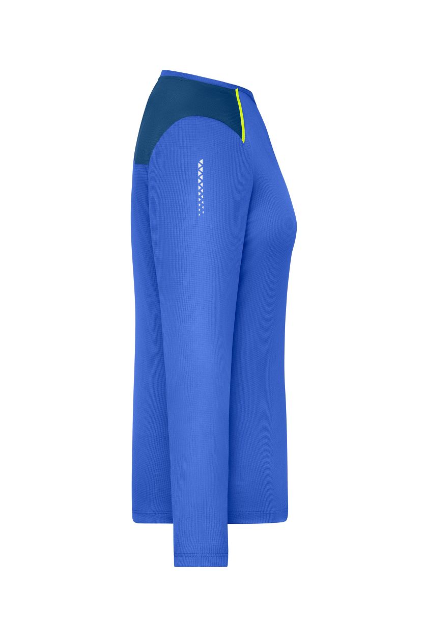 Ladies' Running Shirt Longsleeve GRS "JN1385" in Peacock-Blue, Größe 2XL - Daiber