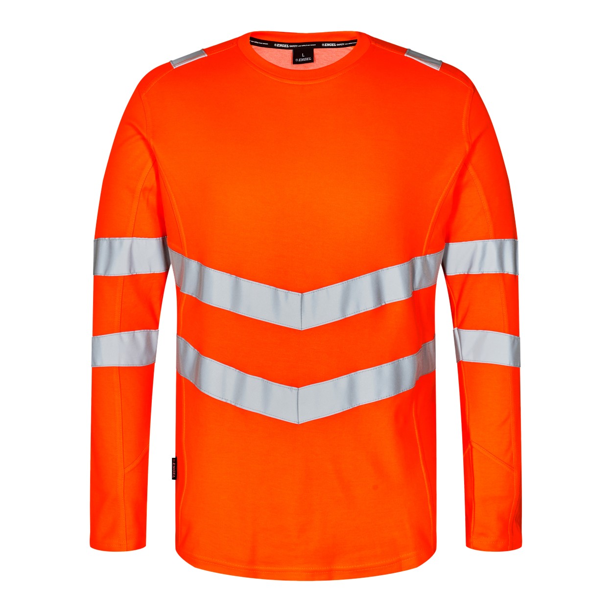 ENGEL Safety Langarm-Shirt in Hi-vis Orange, Größe XS