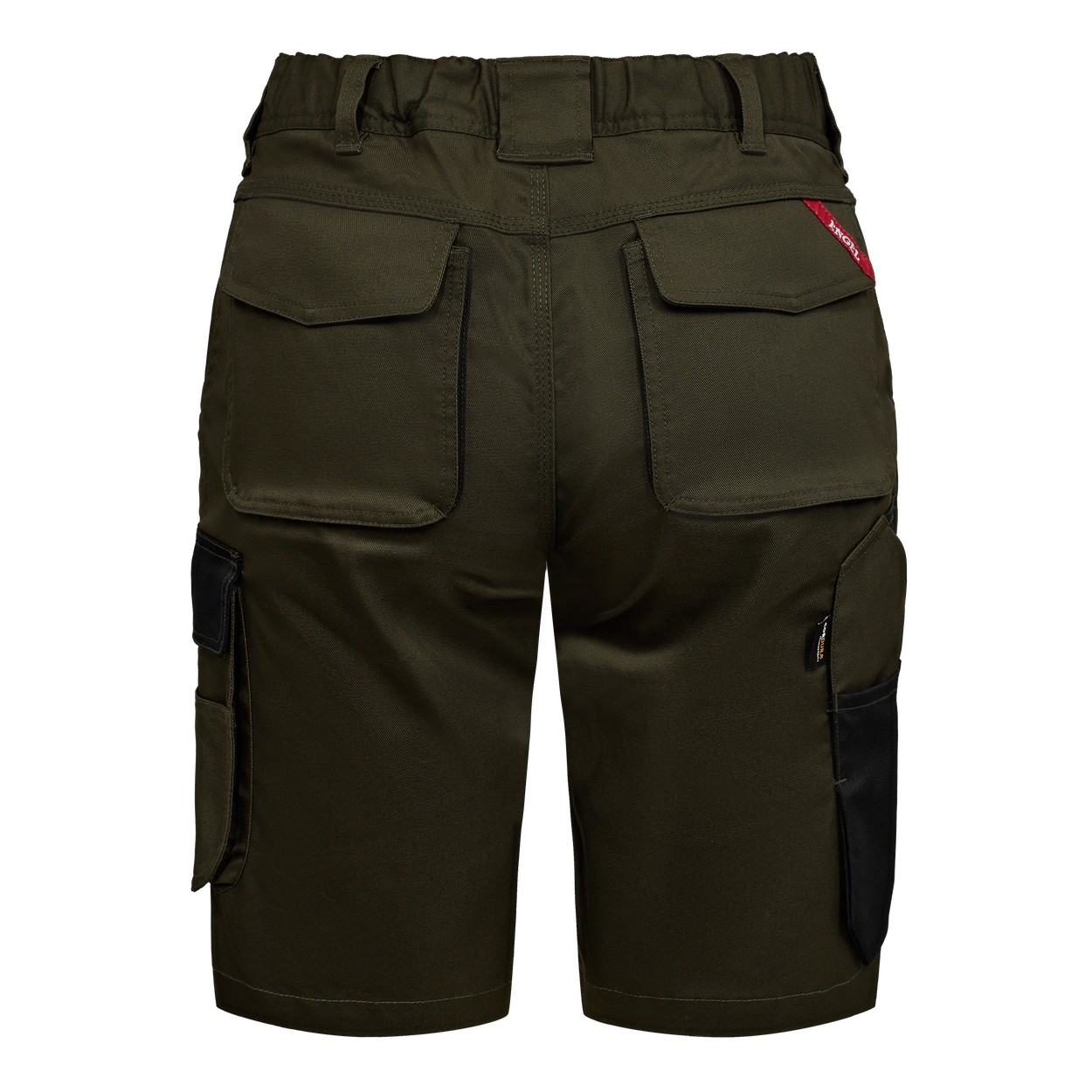 ENGEL Galaxy Damen Arbeitsshorts mit 2-Wege-Stretch in Forest Green/Schwarz, Größe 36