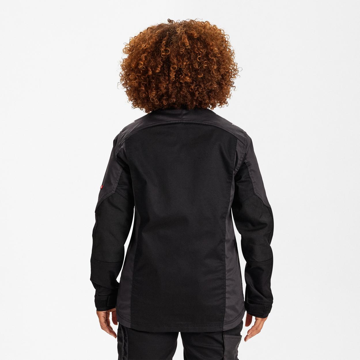 ENGEL Galaxy Damen Arbeitsjacke mit 2-Wege-Stretch in Schwarz/Anthrazit Grau, Größe XS