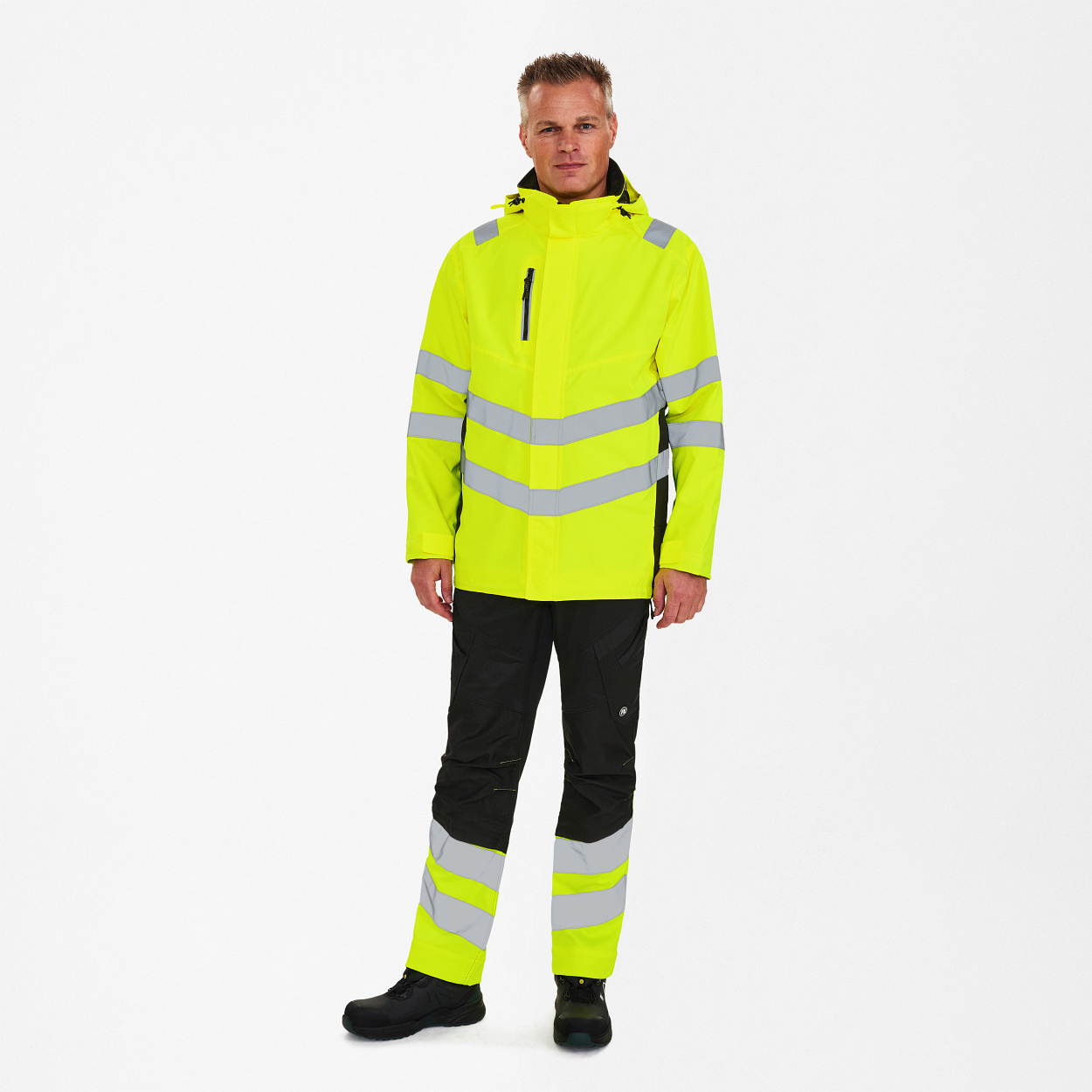 ENGEL Safety Shellparka in Gelb/Schwarz, Größe XS