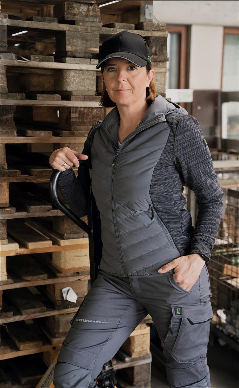 Damen-Hybridjacke CADHYJ07 Casual Line in Grau, Gr. 52 von Leibwächter