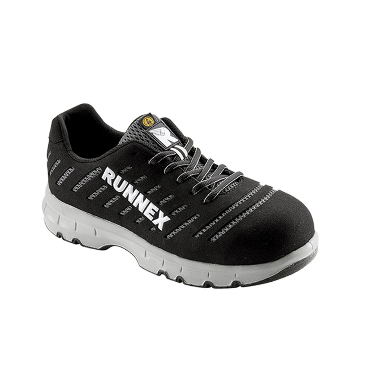RUNNEX® S1P-ESD-Sicherheitshalbschuhe FlexStar in Schwarz, Gr. 48