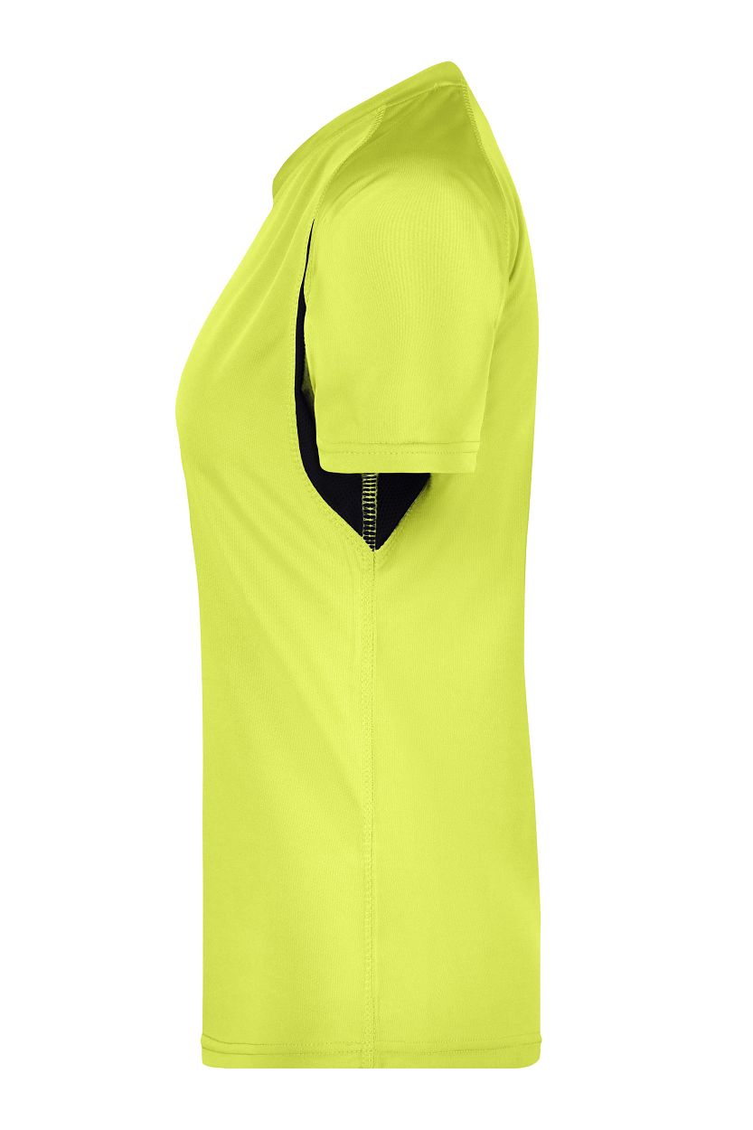 Ladies' Running-T "JN316" in Fluo-Yellow/Black, Größe 2XL - Daiber