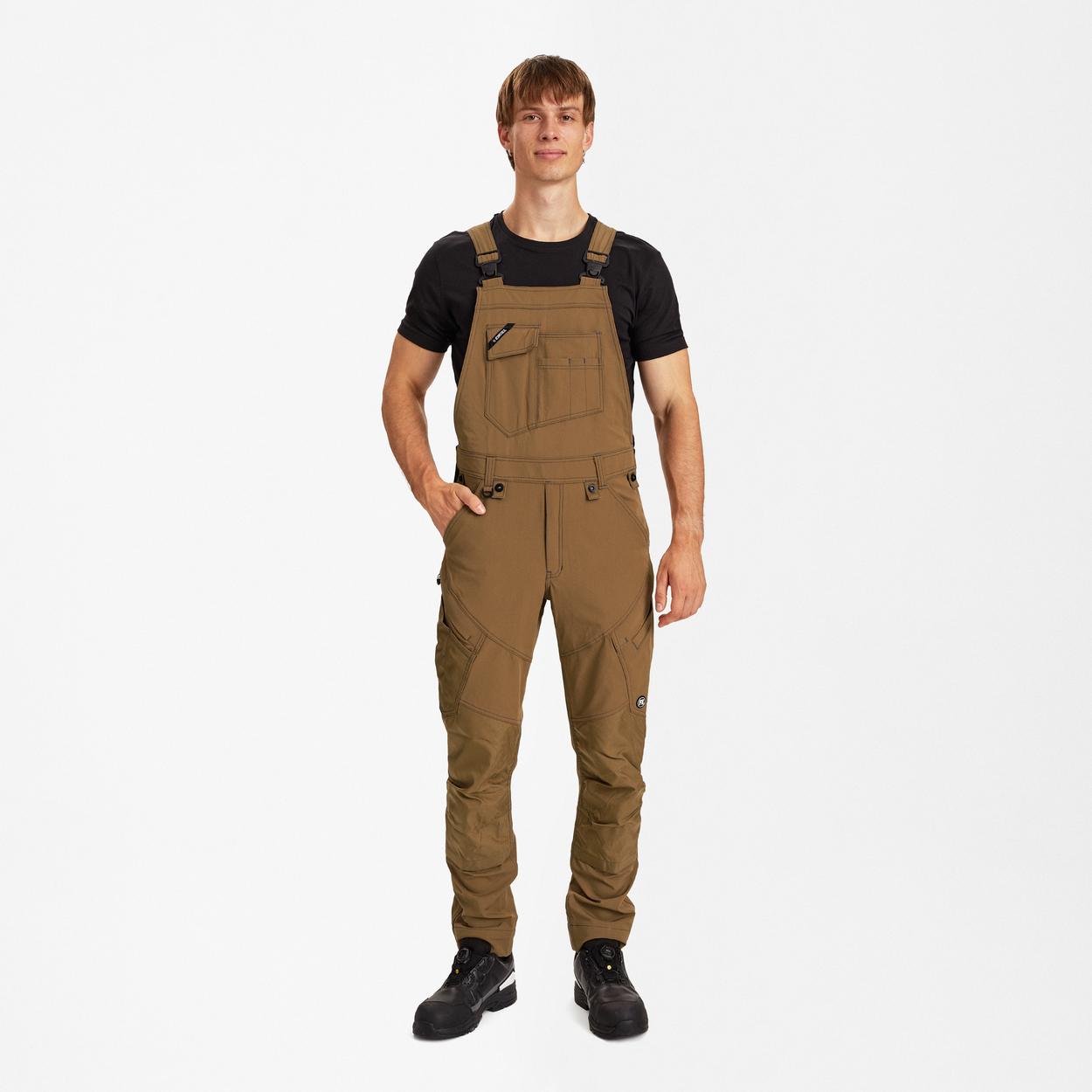 ENGEL X-treme Latzhose mit 4-Wege-Stretch in Toffee Brown, Größe 26