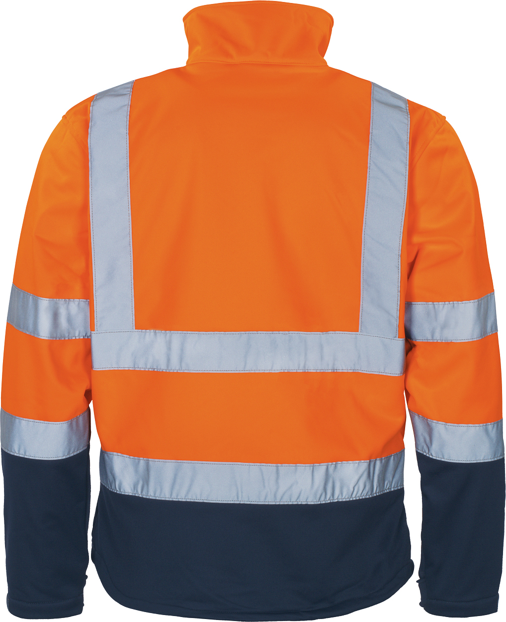 Kontrast-Softshelljacke leuchtorange-marine in Gr. XXL von Vizwell