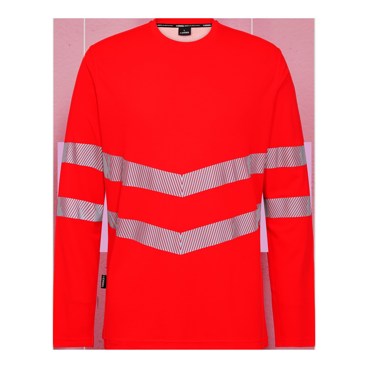 ENGEL Safety Langarm-T-Shirt in Rot, Größe XS