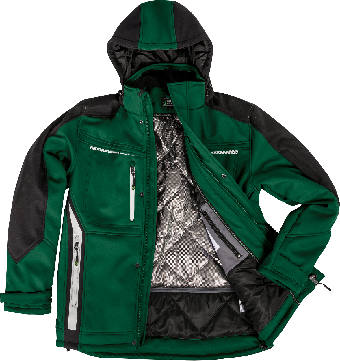 Winter-Softshelljacke Flex Line Grün/Schwarz FLEXI, Gr. 3XL von Leibwächter Winter-Softshelljacke Flex Line Grün/Schwarz FLEXI, Gr. 2XL von Leibwächter