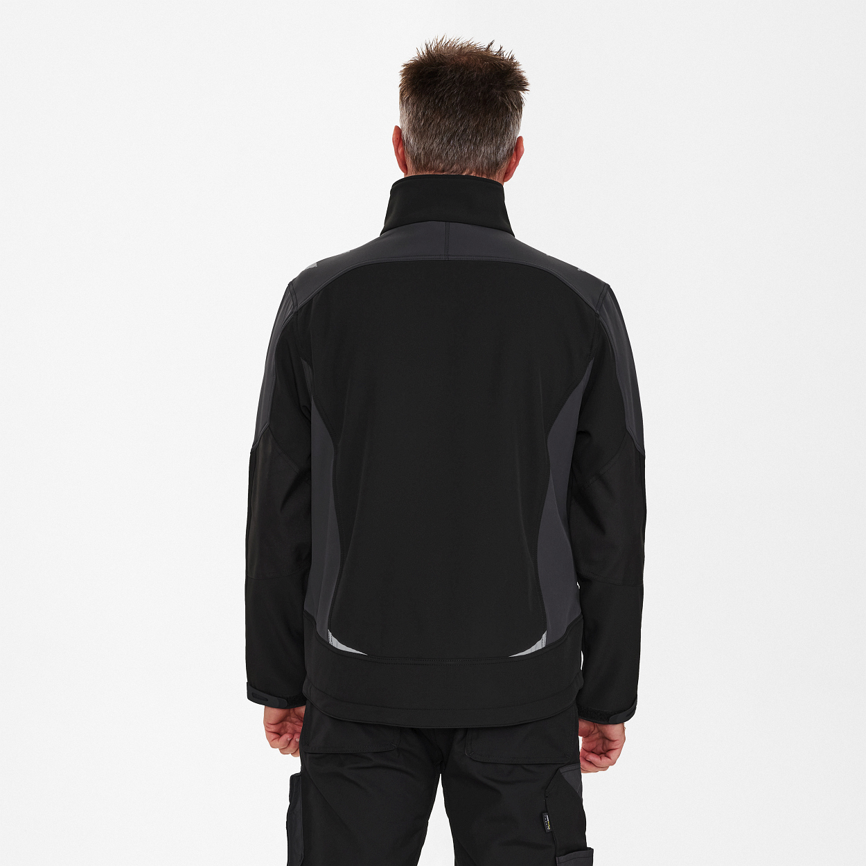 ENGEL Galaxy Softshelljacke in Schwarz/Anthrazit Grau, Größe XS