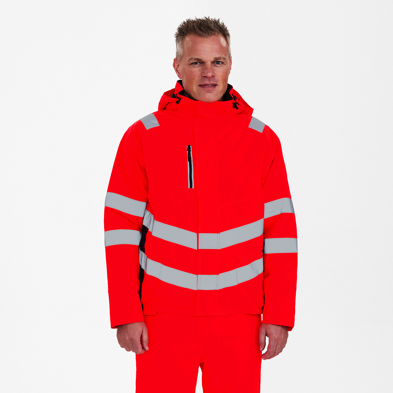 ENGEL Safety Winterjacke in Rot/Schwarz, Größe XS